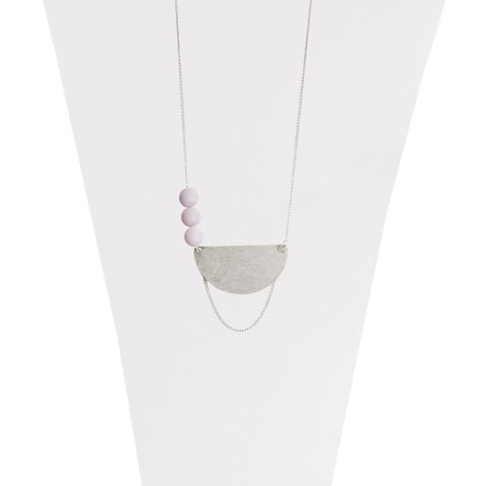Half Moon Beaded Necklace - 1393