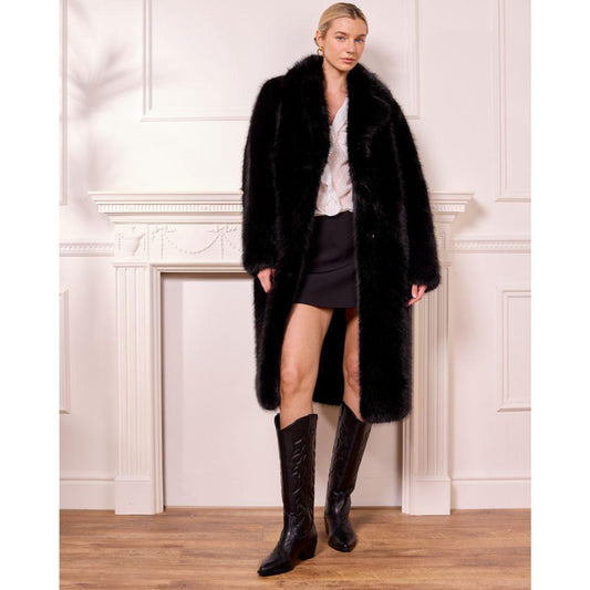 Snowbrook Faux Fur Coat | M039051 | Black