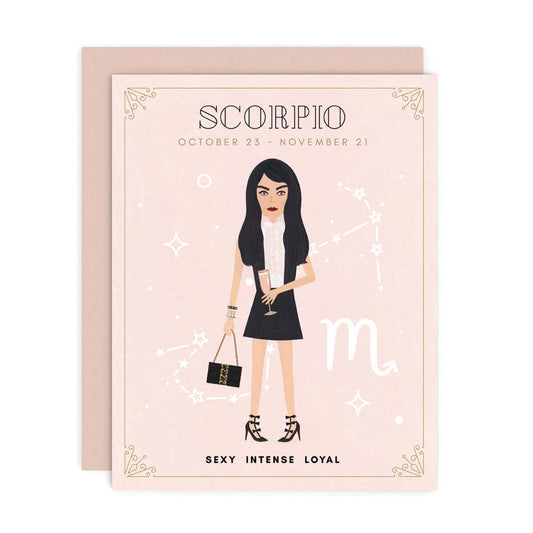 Scorpio Zodiac Babe Greeting Card