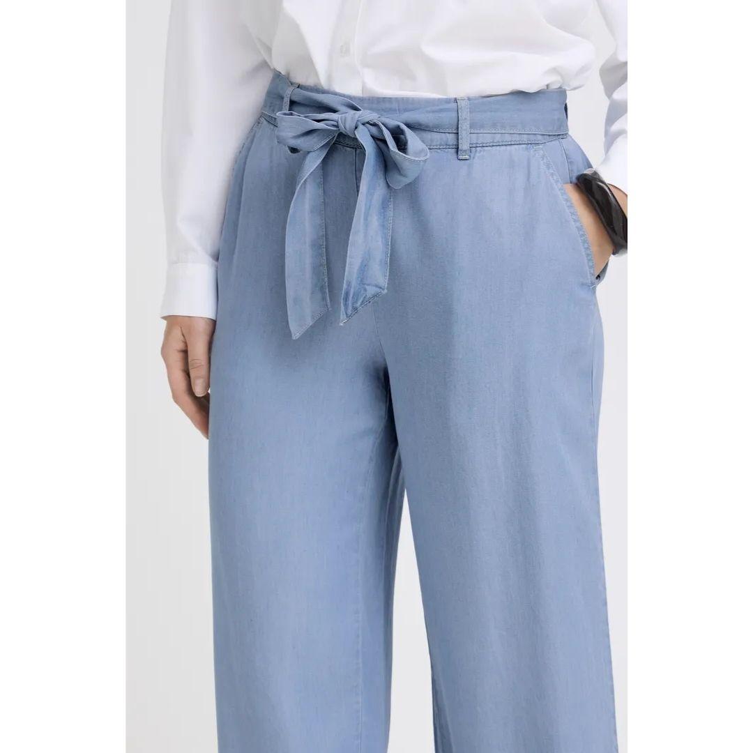 Kosmo Crop Pants | Light Blue Denim