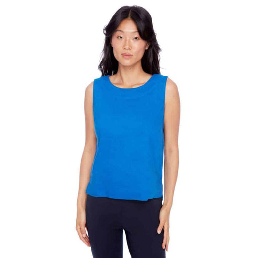 Lila Linen Sleeveless Top - 248000 - Lapis Blue