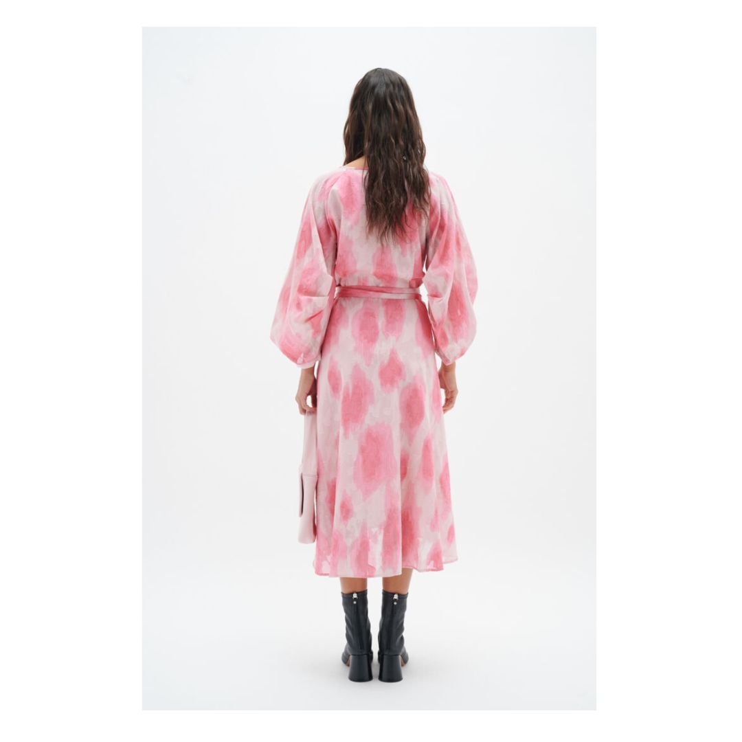 Dimitra Wrap Dress - 30108142 - Pink Soft Shadow