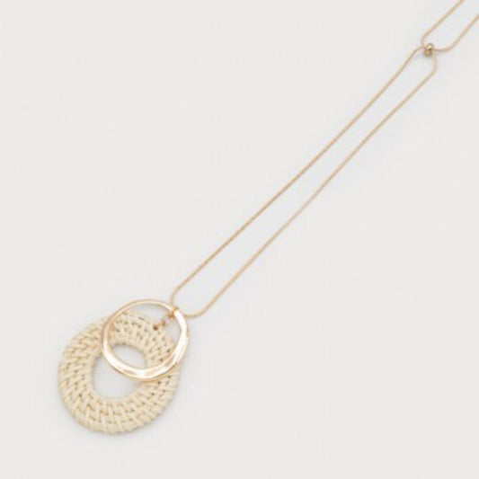 Rafia Pendant Necklace - 1741
